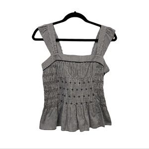 Anthropologie Lithe Smocked Top